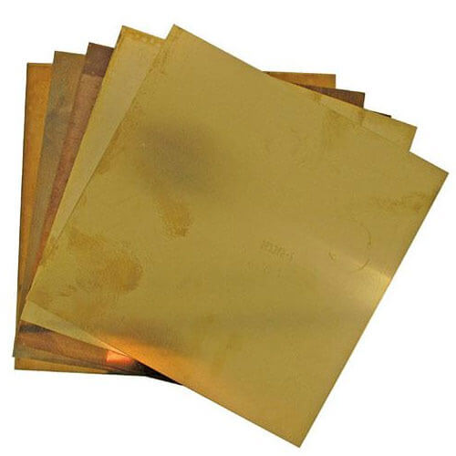 Unpolished brass sheet