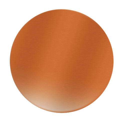 Unpolished copper circle